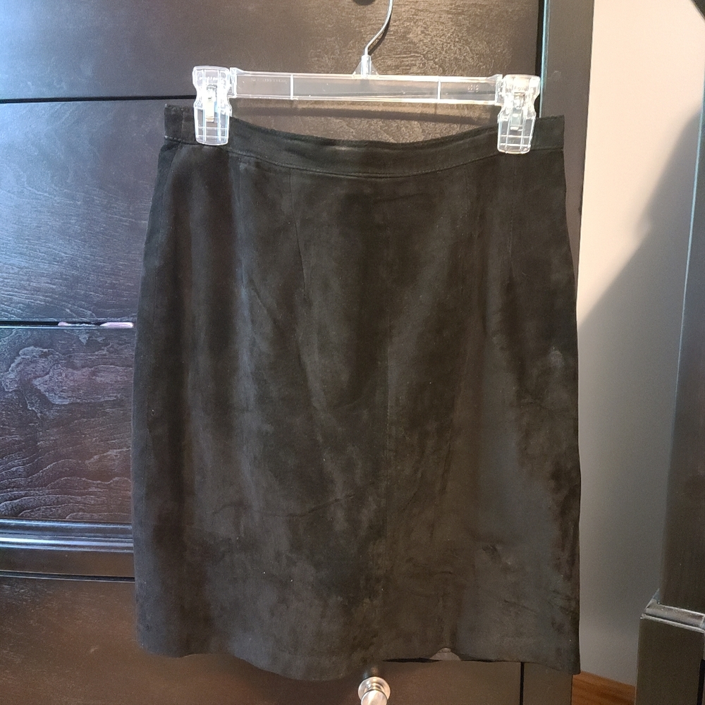 J.R.T Black Leather Skirt